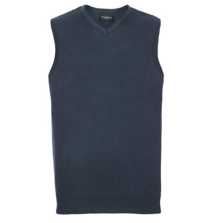 Russell Collection 716M Russell Collection V-Neck Sleeveless Knitted Pullover French Navy