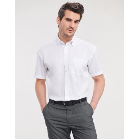Russell Collection 957M Russell Collection Men's S/Sleeve Non-Iron Shirt White