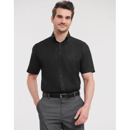 Russell Collection 957M Russell Collection Men's S/Sleeve Non-Iron Shirt Black