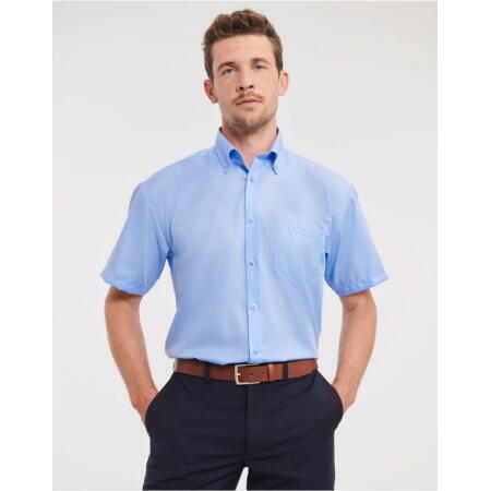 Russell Collection 957M Russell Collection Men's S/Sleeve Non-Iron Shirt Bright Sky