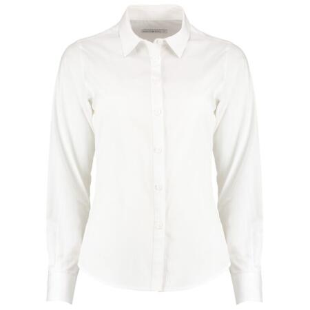 Kustom Kit KK242 Kustom Kit Tailored Long Sleeve Poplin Shirt White