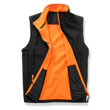 Result Core R232M Result Core Men's Printable Softshell Bodywarmer Black/Orange