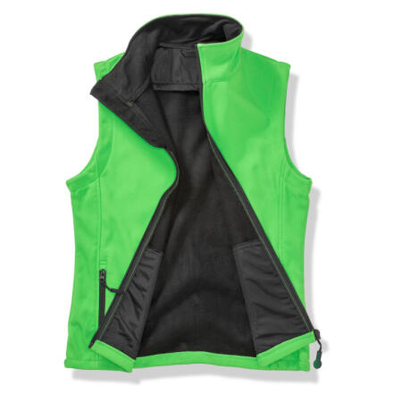 Result Core R232F Result Core Ladies' Printable Softshell Bodywarmer Vivid Green/Black