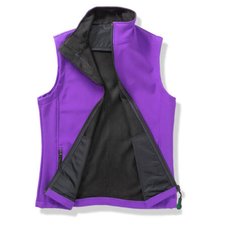 Result Core R232F Result Core Ladies' Printable Softshell Bodywarmer Purple/Black