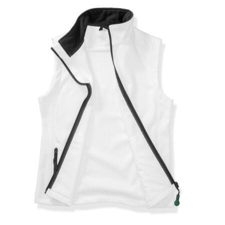 Result Core R232F Result Core Ladies' Printable Softshell Bodywarmer White/Black