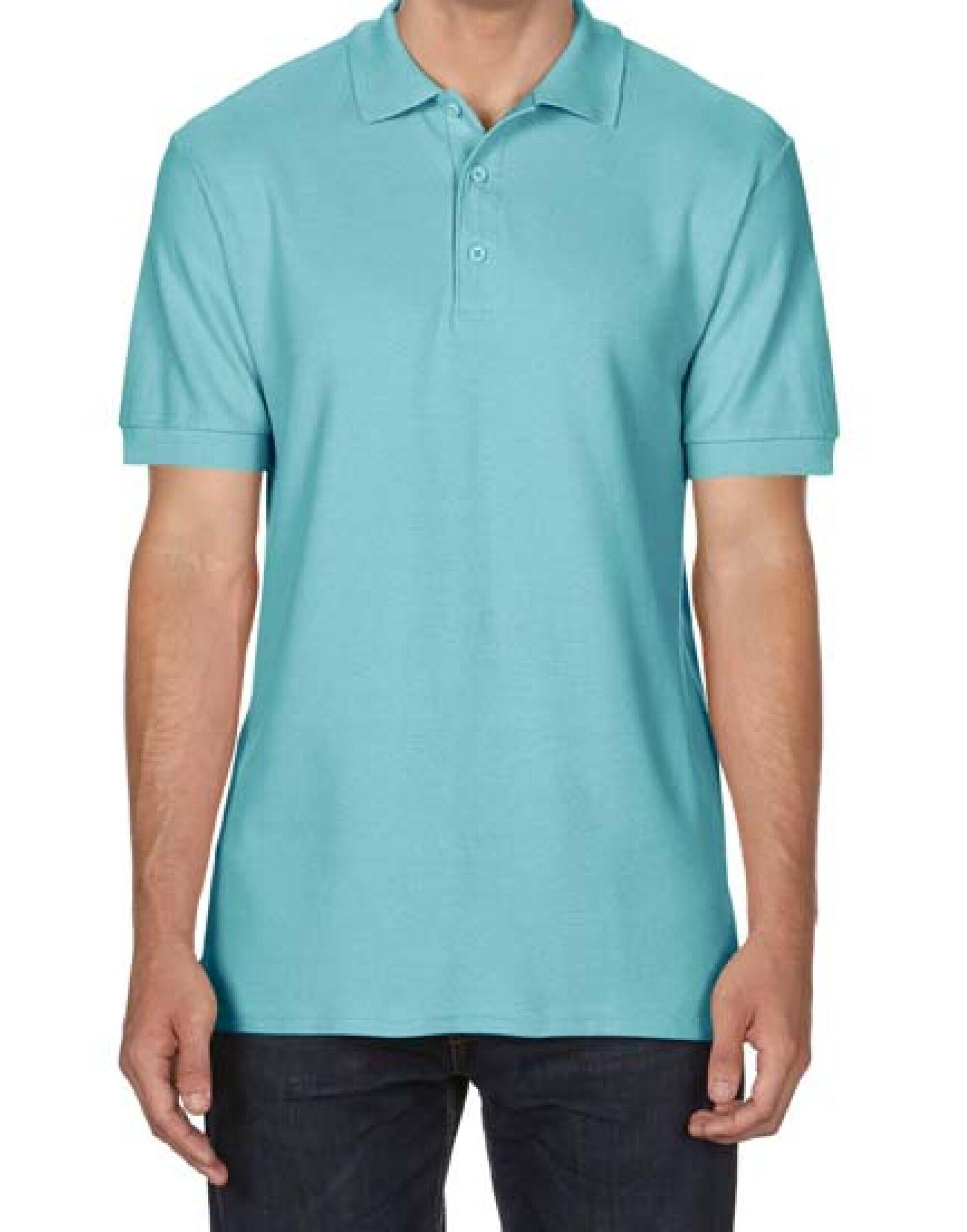 Gildan Chalky Mint Premium Cotton® Adult Double Piqué Polo