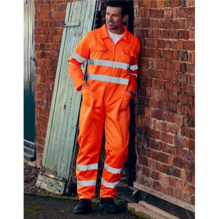 Yoko HV058-3M Yoko Hi-Vis Polycotton Coverall Hi Vis Orange