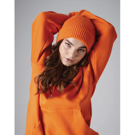Sun Yellow Engineered Knit Ribbed Beanie