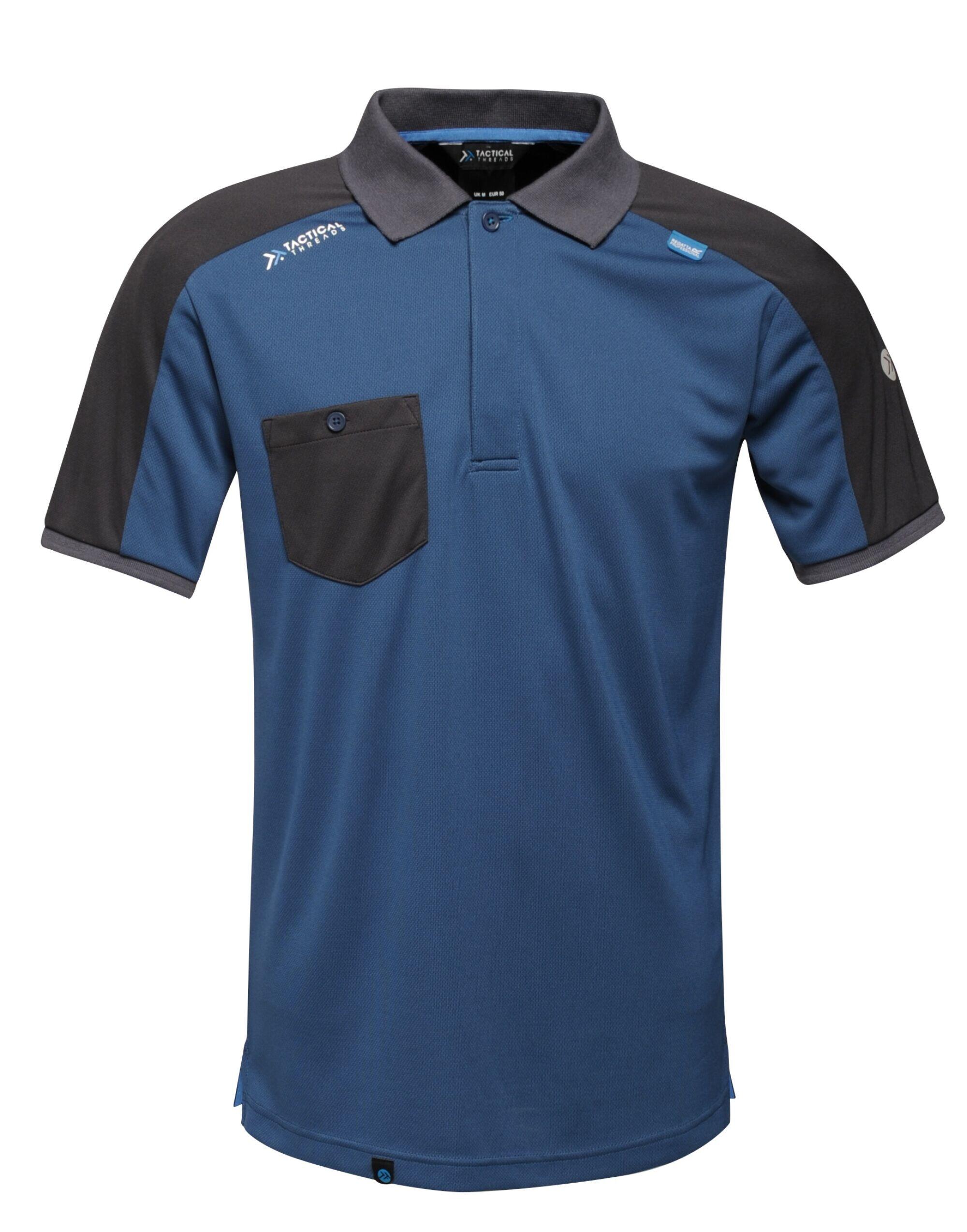 Tactical Threads Blue Wing Offensive Wicking Polo