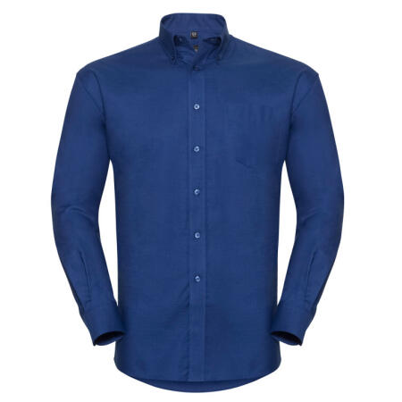 Russell Collection 932M Russell Collection Men's L/Sleeve Oxford Shirt Bright Royal