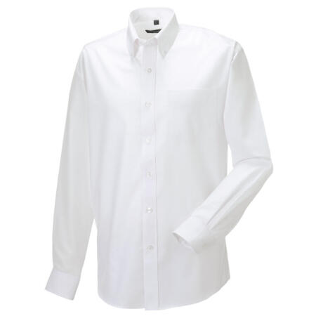 Russell Collection 932M Russell Collection Men's L/Sleeve Oxford Shirt White