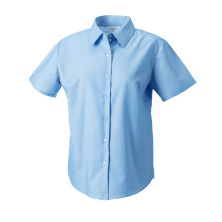 Russell Collection 933F Russell Collection Ladies' S/Sleeve Oxford Shirt Oxford Blue