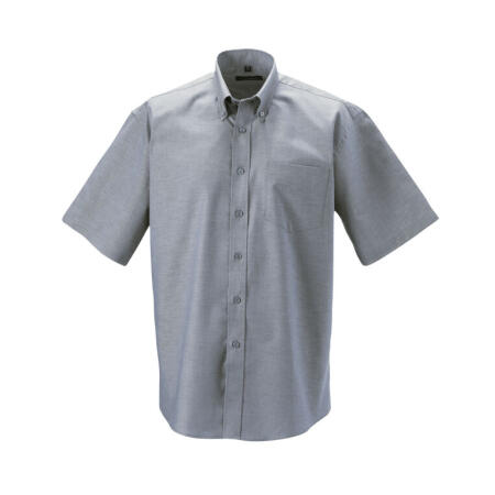 Russell Collection 933M Russell Collection Men's S/Sleeve Oxford Shirt Silver Grey