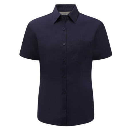 Russell Collection 935F Russell Collection Ladies' S/Sleeve Polycotton Shirt French Navy