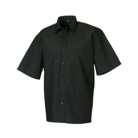 Russell Collection 935M Russell Collection Men's S/Sleeve Polycotton Shirt Black