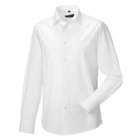 Russell Collection 946M Russell Collection Men's L/Sleeve Fitted Stretch Shirt White