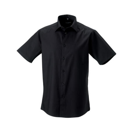 Russell Collection 947M Russell Collection Men's S/Sleeve Fitted Stretch Shirt Black