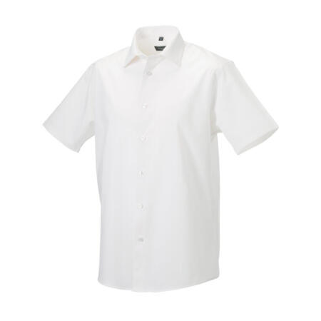 Russell Collection 947M Russell Collection Men's S/Sleeve Fitted Stretch Shirt White