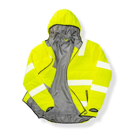 Result Recycled R500X Result Recycled Recycled Ripstop Padded Safety Jacket Fluoresent Yellow