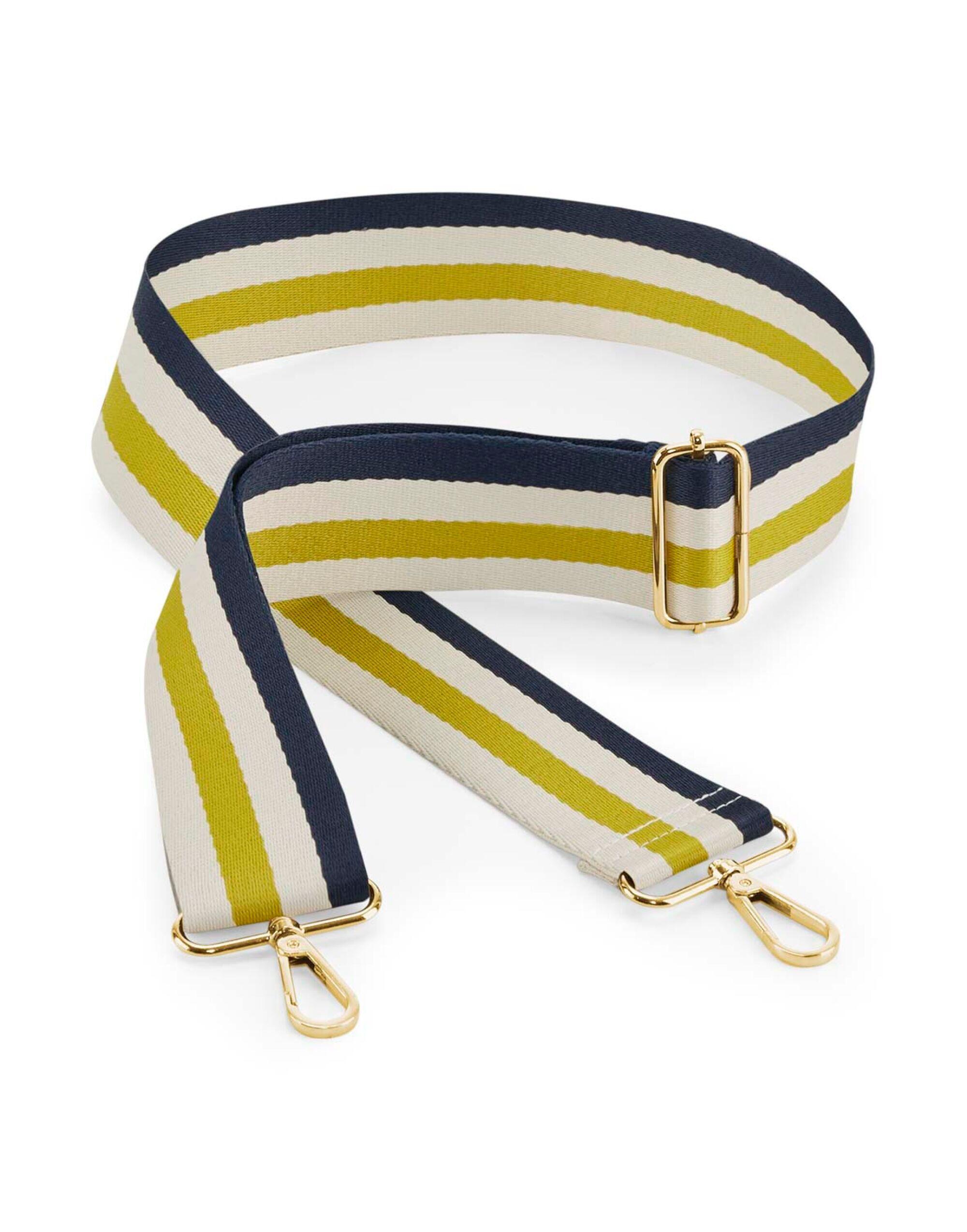Bagbase Navy/ Oyster/ Yellow Boutique Adjustable Bag Strap