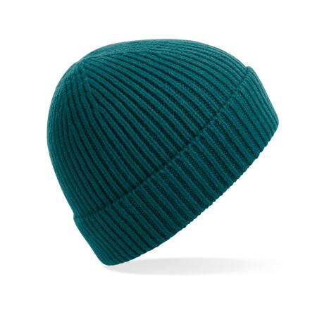 Beechfield Ocean Green Engineered Knit Ribbed Beanie