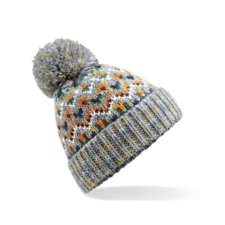 Beechfield B458 Blizzard Bobble Beanie Forager Fusion