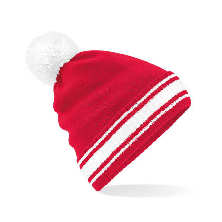 Beechfield Classic Red/White Stadium Beanie