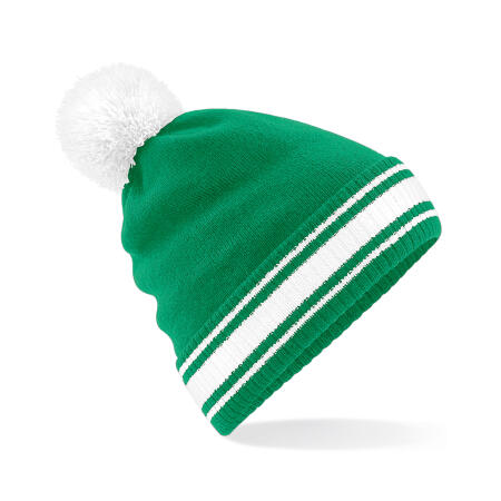 Beechfield Kelly Green/White Stadium Beanie