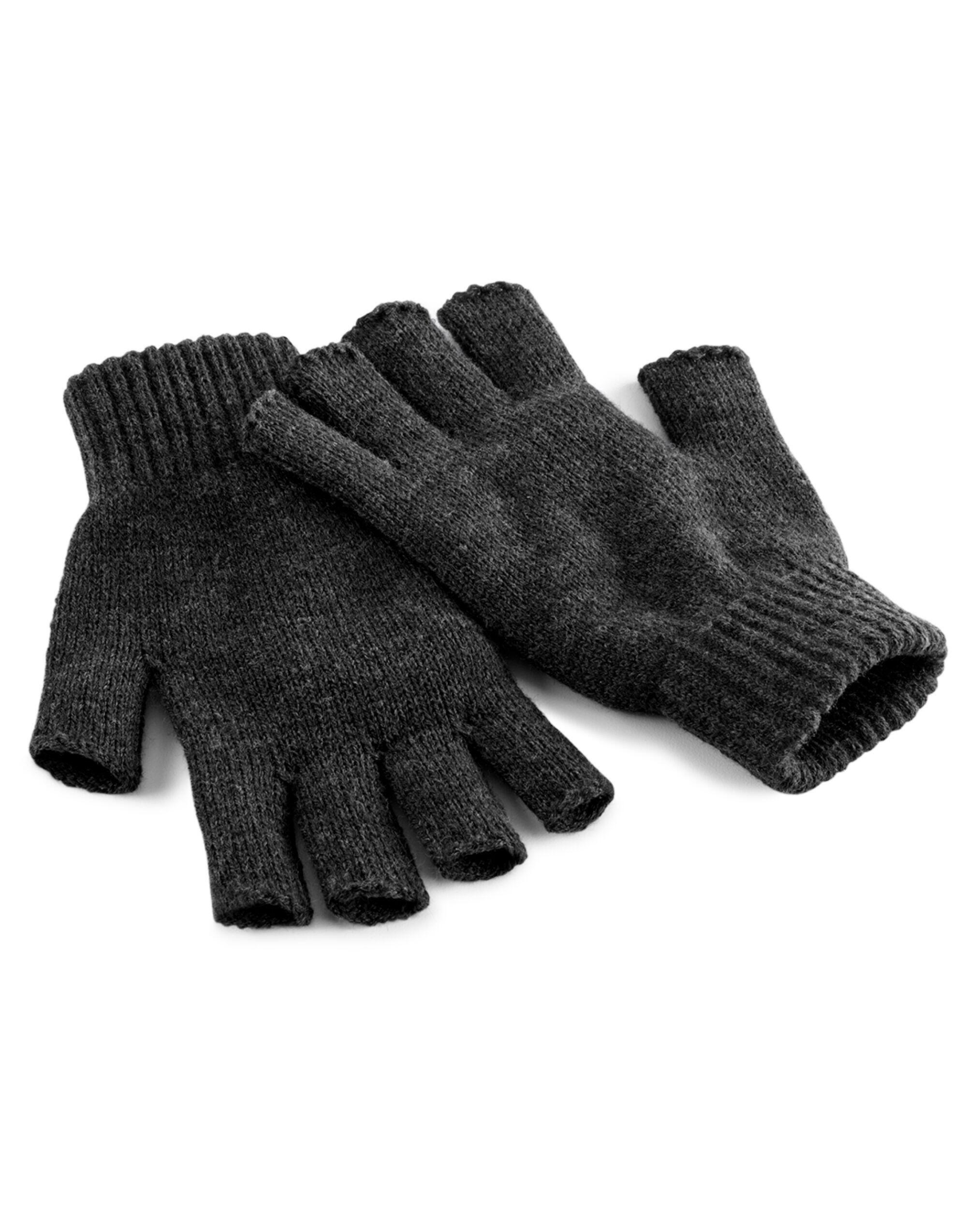Beechfield B491 Fingerless Gloves Charcoal