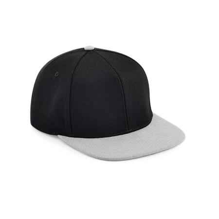 Beechfield B661 Beechfield  Original Flat Peak 6 Panel Snapback Black/ Grey