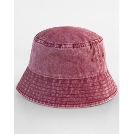 Beechfield B688 Beechfield  Vintage Bucket Hat Vintage Red