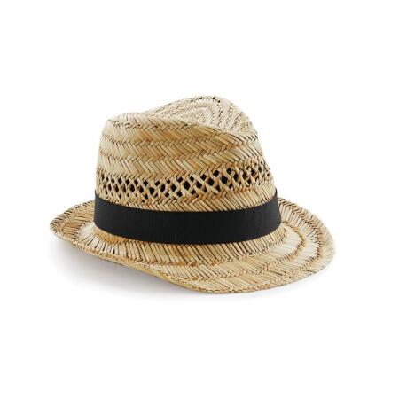 Beechfield B730 Beechfield  Straw Summer Trilby Natural