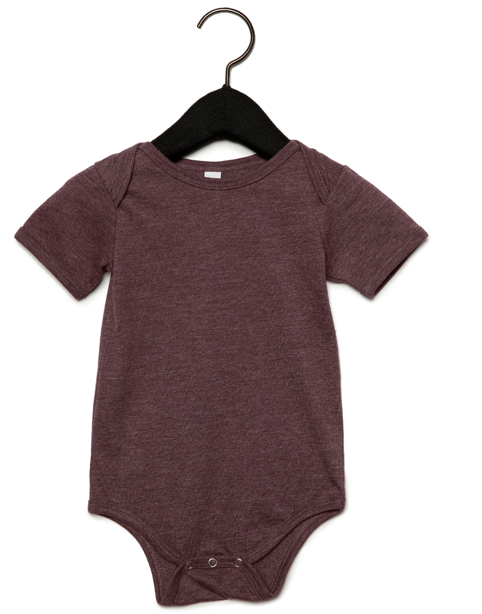 Bella Heather Maroon Baby Jersey Short Sleeve Onesie