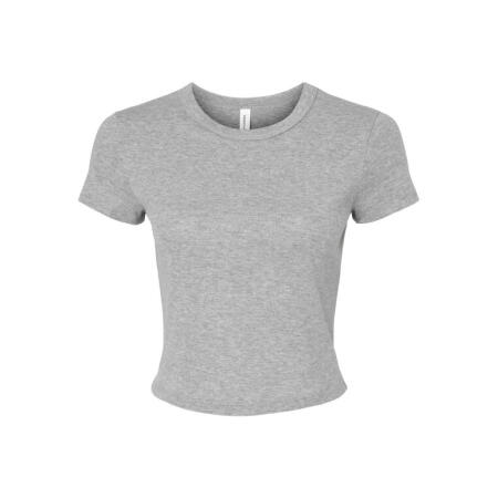 Bella BE1010 Bella Women's Micro Rib Baby Tee Athletic Heather
