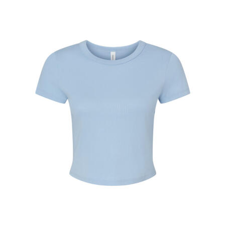Bella BE1010 Bella Women's Micro Rib Baby Tee Solid Baby Blue Blend