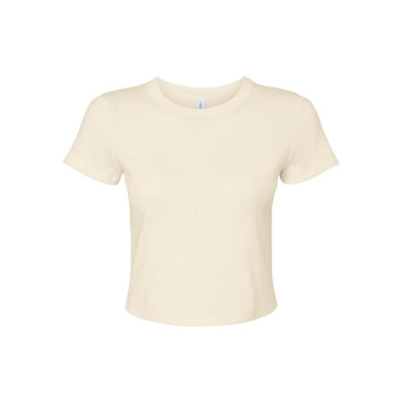 Bella BE1010 Bella Women's Micro Rib Baby Tee Solid Natural Blend