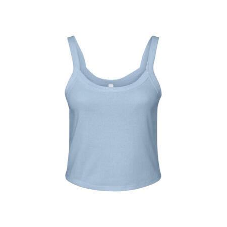 Bella BE1012 Bella Women's Micro Rib Strap Tank Solid Baby Blue Blend