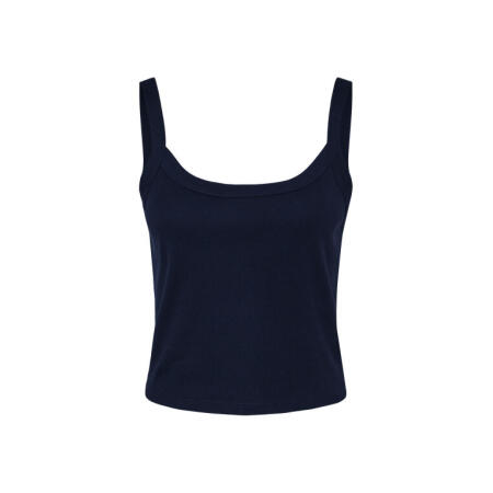 Bella BE1012 Bella Women's Micro Rib Strap Tank Solid Navy Blend