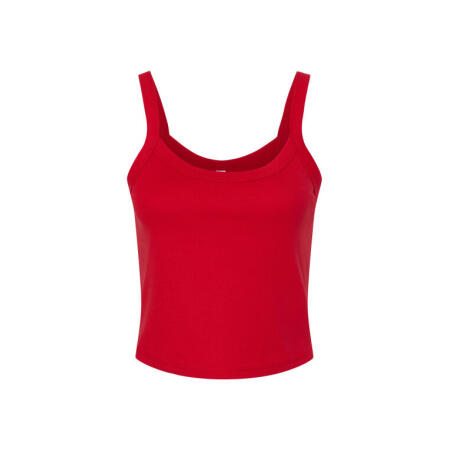Bella BE1012 Bella Women's Micro Rib Strap Tank Solid Red Blend