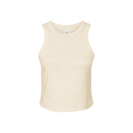 Bella BE1019 Bella Women's Micro Rib Racer Tank Solid Natural Blend