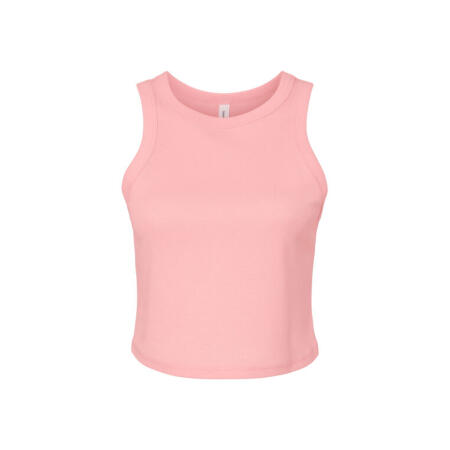 Bella BE1019 Bella Women's Micro Rib Racer Tank Solid Pink Blend