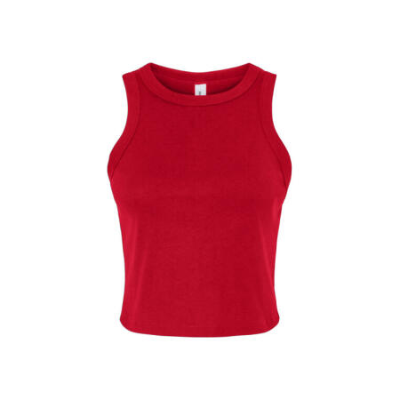 Bella BE1019 Bella Women's Micro Rib Racer Tank Solid Red Blend