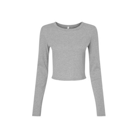 Bella BE1501 Bella Women's Micro Rib Long Sleeve Tee Athletic Heather