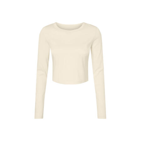 Bella BE1501 Bella Women's Micro Rib Long Sleeve Tee Solid Natural Blend