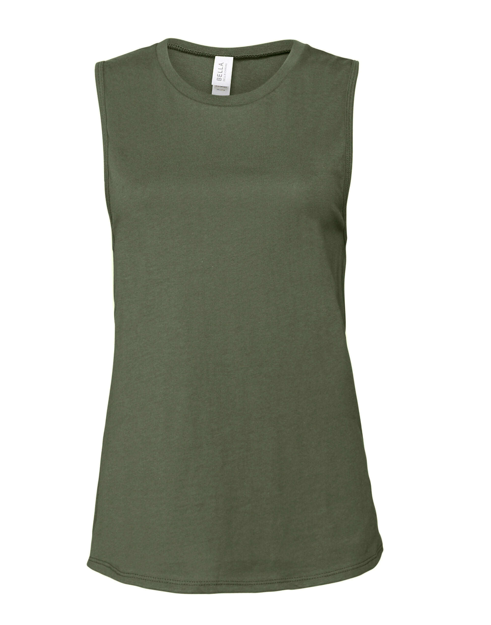 Bella Military Green Women's Jersey Muscle Tank