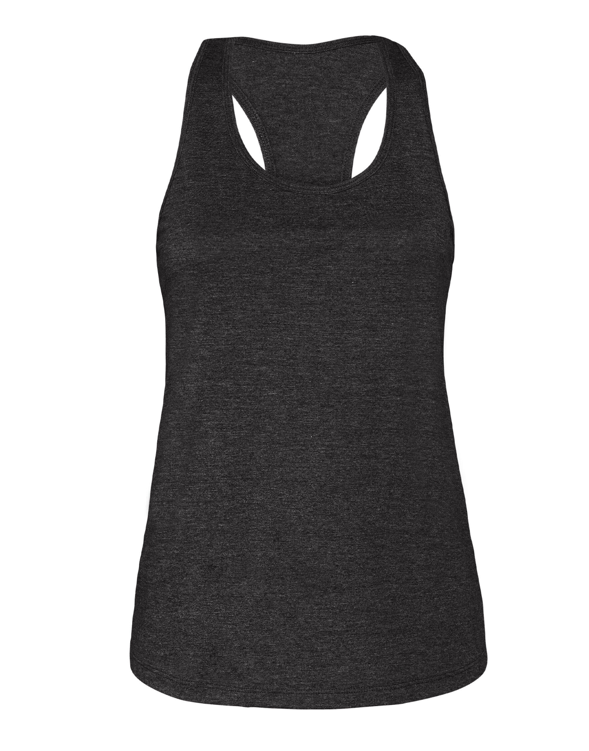 Bella Dark Grey Heather Women's Jersey Racerback Tank