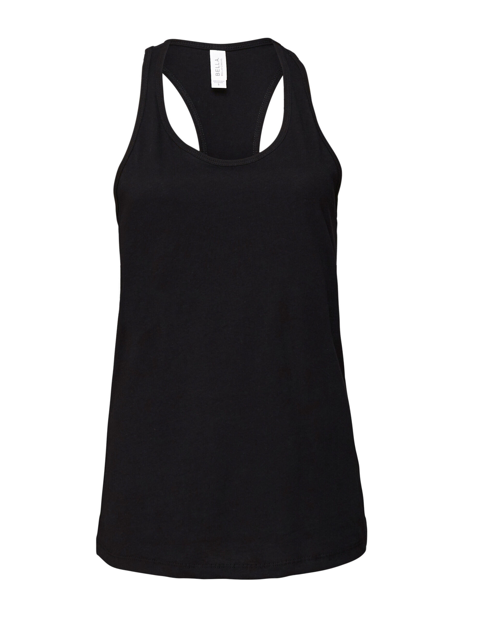 Bella Black Women's Jersey Racerback Tank