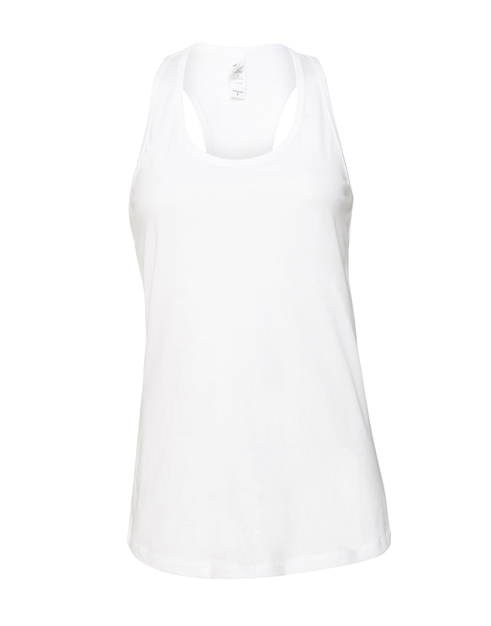 Bella White Women's Jersey Racerback Tank