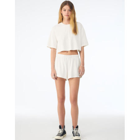 Bella BE6882GD Bella Women's Heavyweight Washed Cropped Tee Vintage White