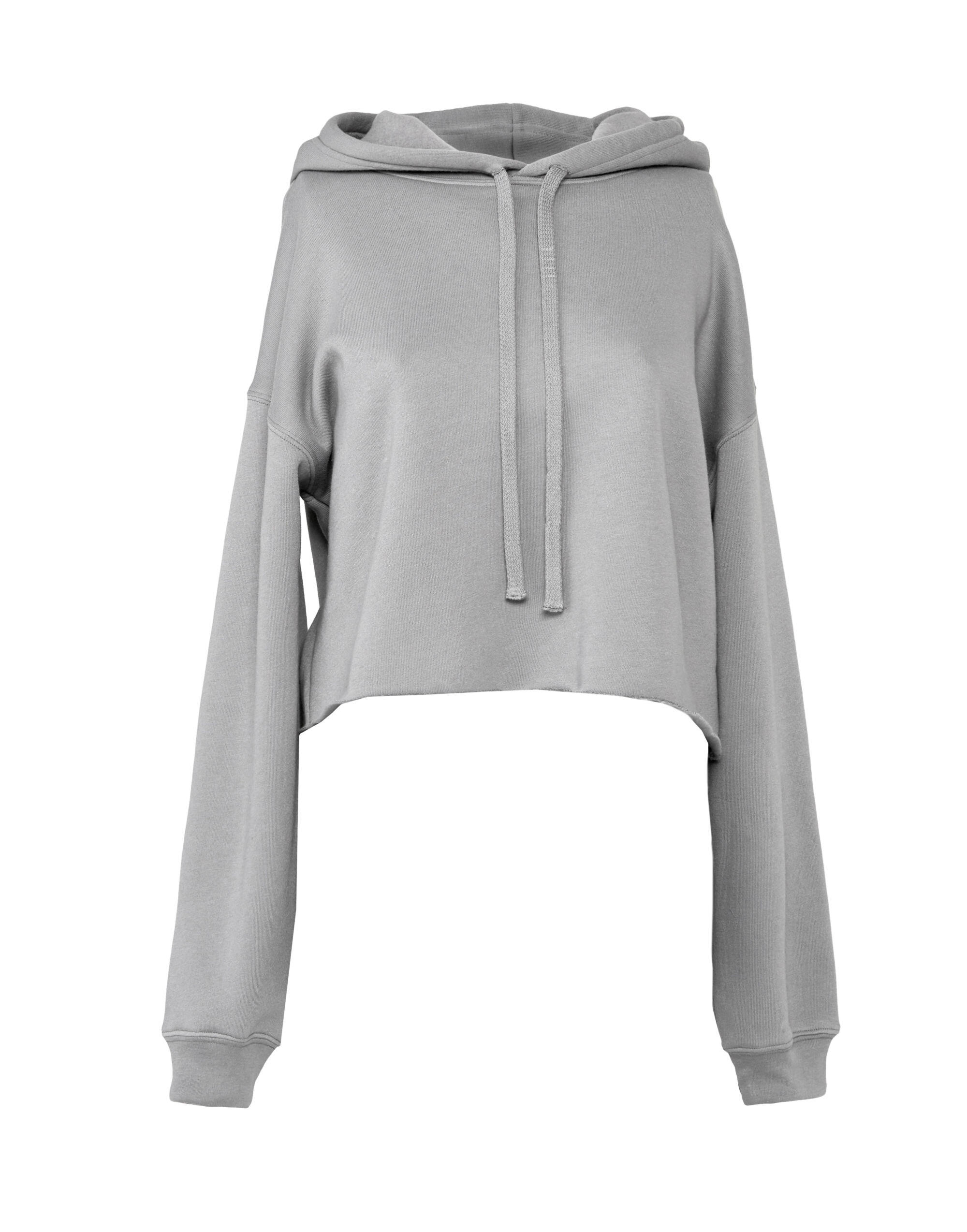Bella BE7502 Women's Cropped Fleece Hoodie Storm Grey